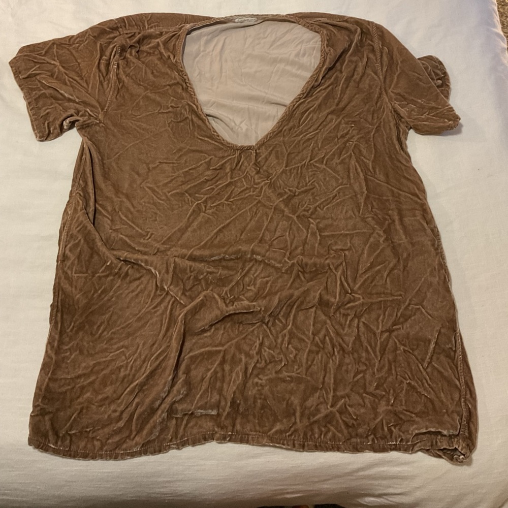 Free People x CP shades velvet tshirt dress.